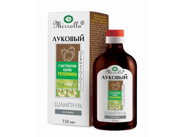 миролла луковый шампунь с экстр.корня  репейника 150мл.