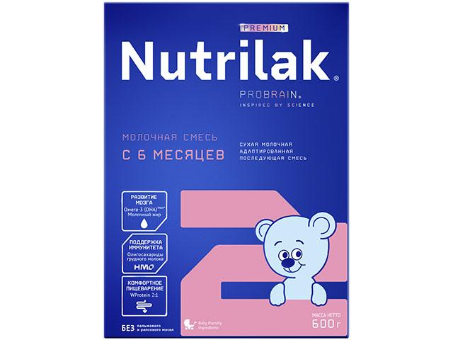 нутрилак-2 премиум молочн.смесь 600г. пребиот. 6-12мес. [nutrilak]
