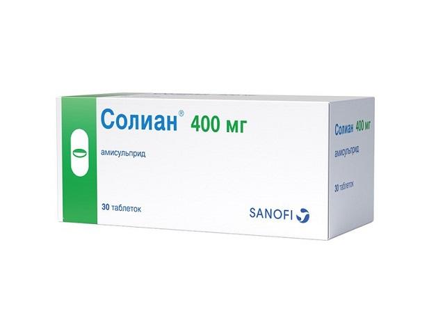 солиан 400мг. №30 таб. п/о