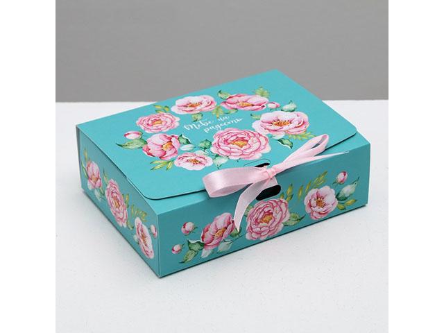*коробка складная "тебе на радость" ,16,5  х 12,5 х 5 см 3222419