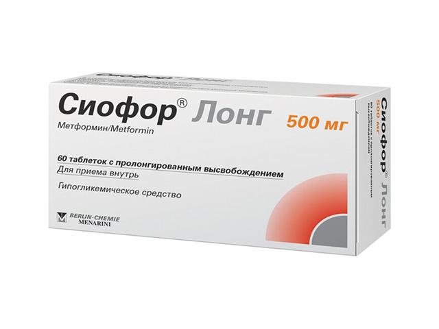 сиофор лонг 500мг n60 табл пролонг высвоб