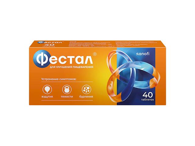 фестал №40 таб.киш.раств. п/о 3714