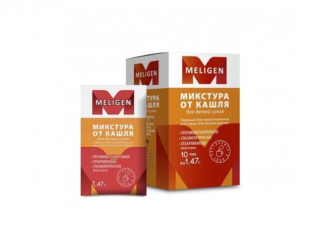 микстура от кашля сухая д/детей 1,47г. №10 пак./мелиген/