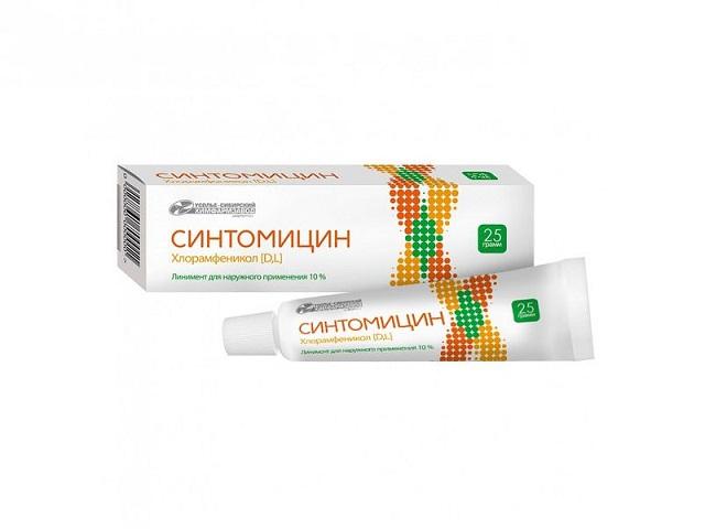 синтомицина 10% 25г. линимент туба /усолье/