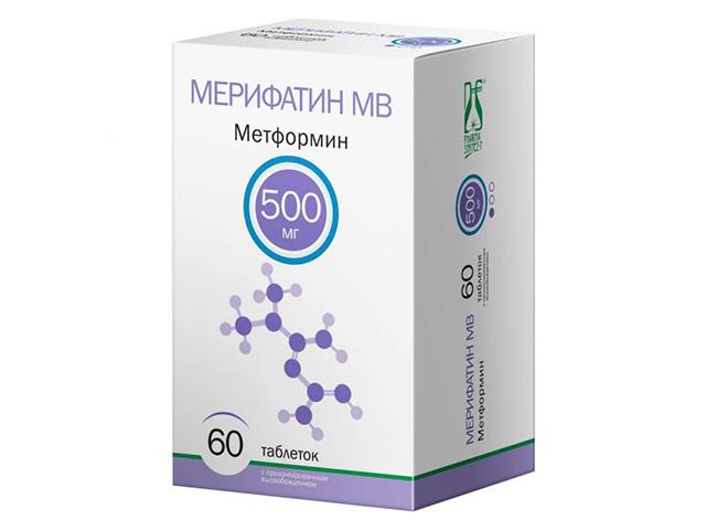 мерифатин мв 500мг. №60 таб. /фармасинтез-тюмень/