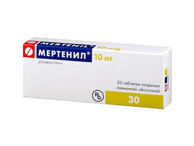 мертенил 10мг. №30 таб. п/о /гедеон рихтер/