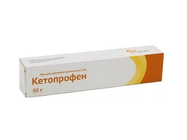 кетопрофен гель 2,5% 50г. туба /озон/ 7174