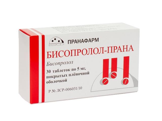 бисопролол-прана 5мг. №30 таб. п/п/о /пранафарм/