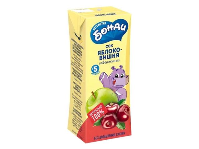 бонди сок яблоко-вишня 200мл/с 5+мес