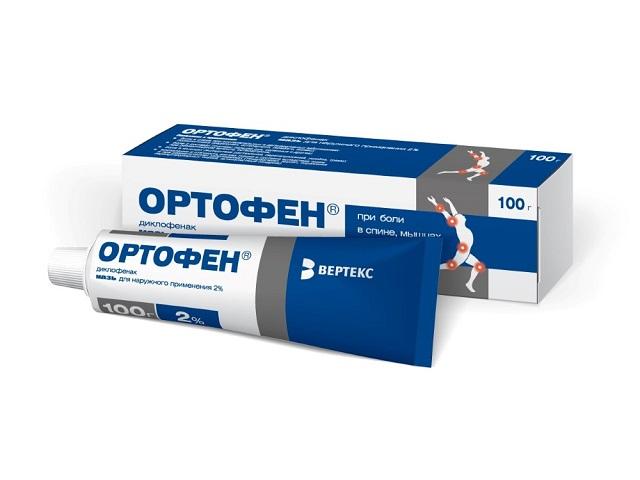 ортофен 2% 100г. мазь д/наружн. прим. /верте/ 1814