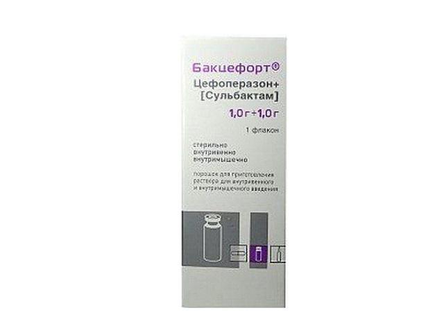 бакцефорт 1,0+1,0 №1 фл. пор. д/р-ра в/в в/м