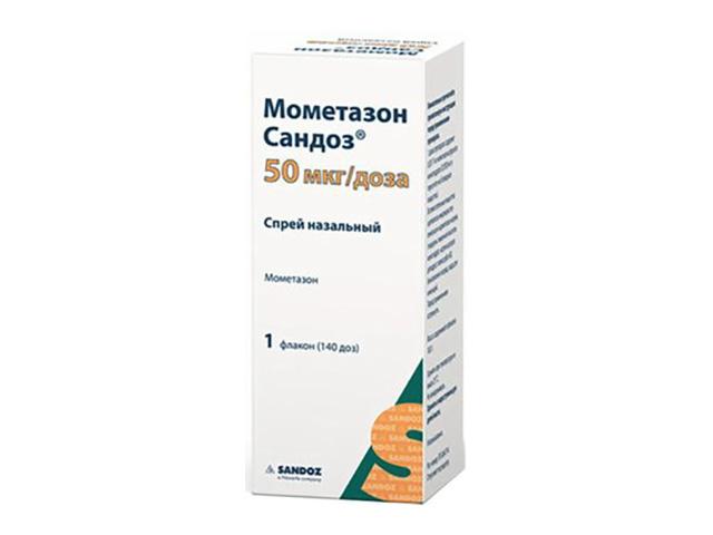 мометазон сандоз 50мкг/доза 18г. 140доз спрей наз. фл.
