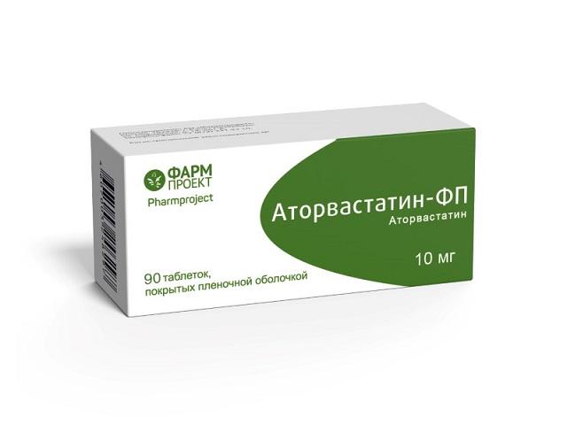 аторвастатин-фп 10мг. №90 таб.п/п/о /фармпроект/