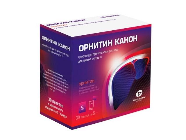 орнитин канон 3г. №30 гран. д/приг. р-ра д/приема внутрь