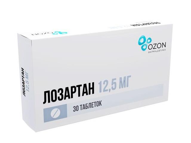 лозартан 12,5мг. №30 таб. п/п/о /озон/