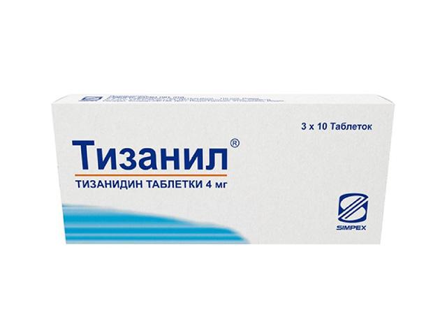 тизанил 4мг. №30 таб. 0589