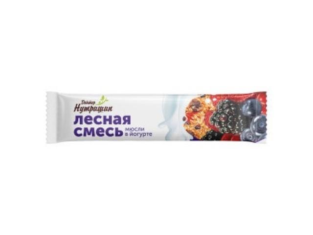 доктор нутришин батончик мюсли лесная смесь в йогуртовой глазури 30г.