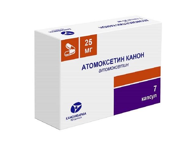 атомоксетин канон 25мг №7 капс.