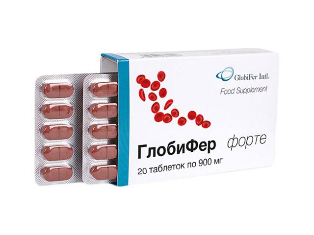 глобифер форте n20 900мг табл