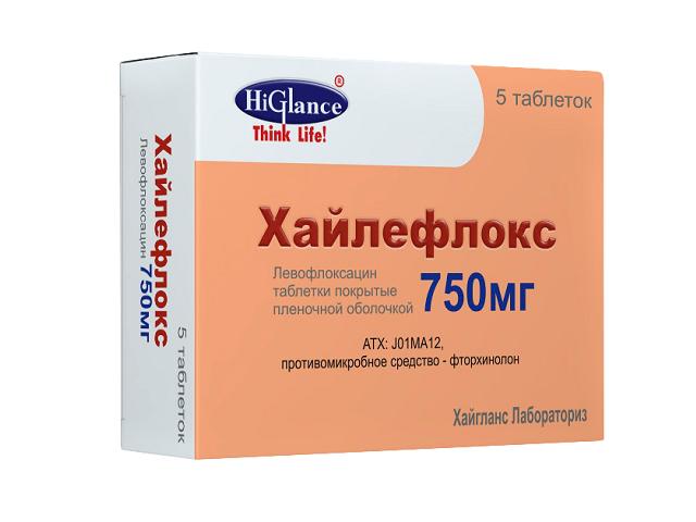 хайлефлокс 750мг. №5 таб. п/о