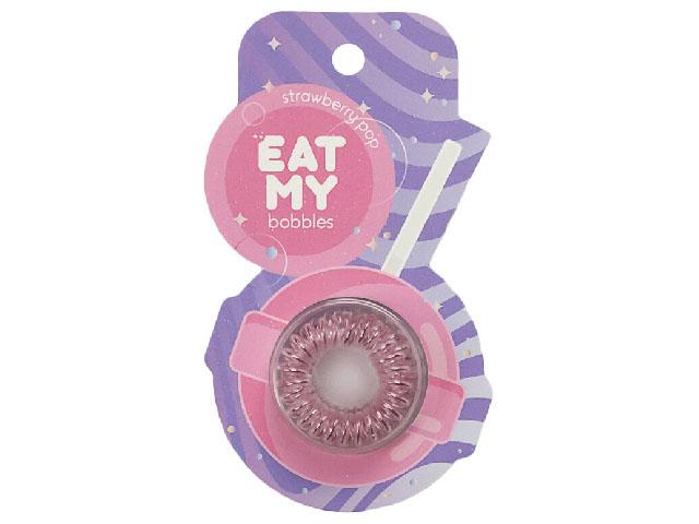 *eat my bobbles резинки для волос. клубничный  леденец, 3шт. 943402