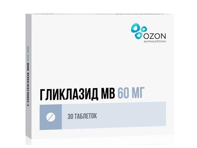 гликлазид мв 60мг. №30 таб. /озон/ 2984