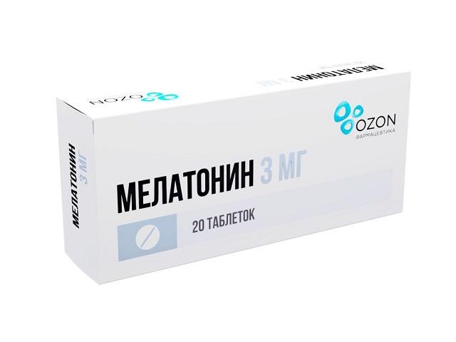 мелатонин 3мг №20 таб.п/п/о /озон/