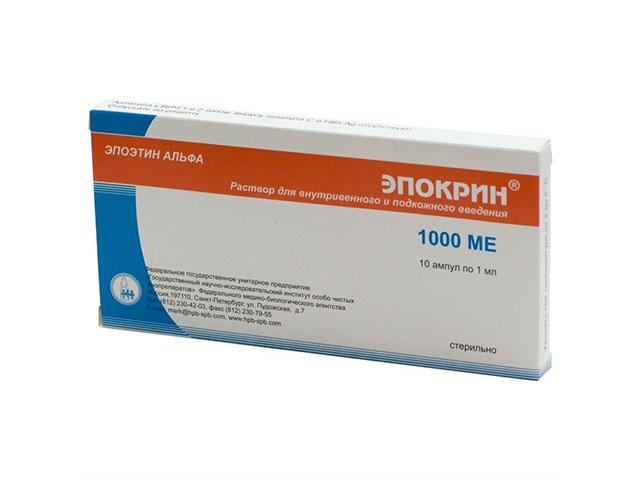 эпокрин 1000ме/1мл. №10 р-р д/в/в, п/к амп.