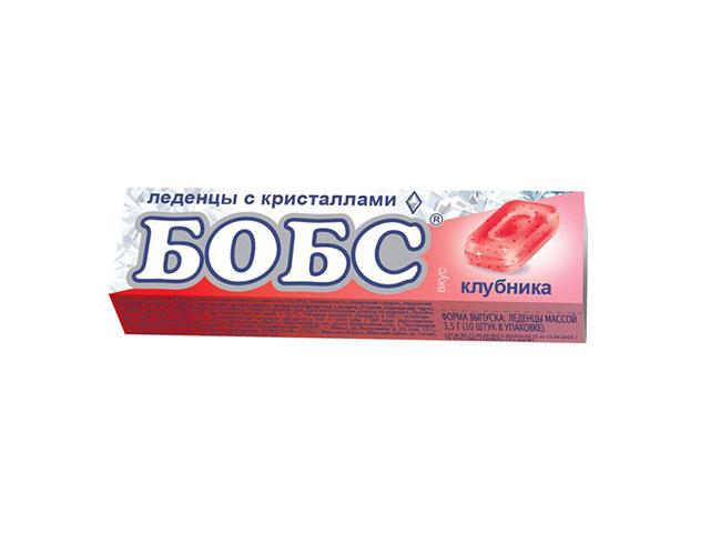 бобс леденцы  клубника с мятными кристаллами 3,5г №10