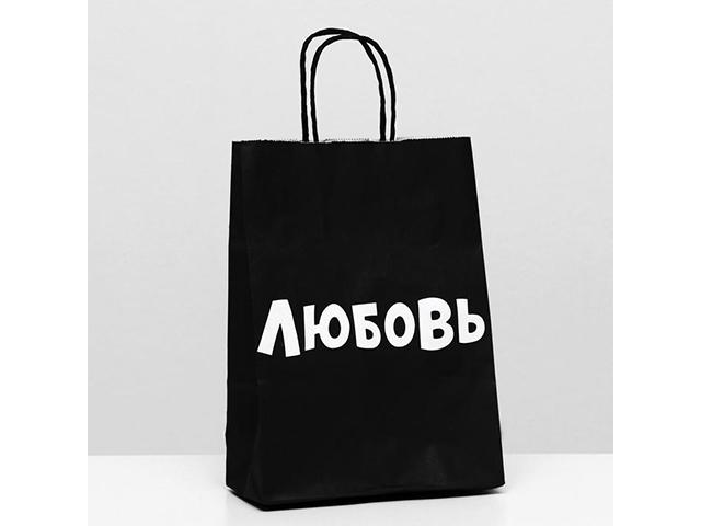 *пакет крафт "любовь" 18 х 8 х 25 см 6973764
