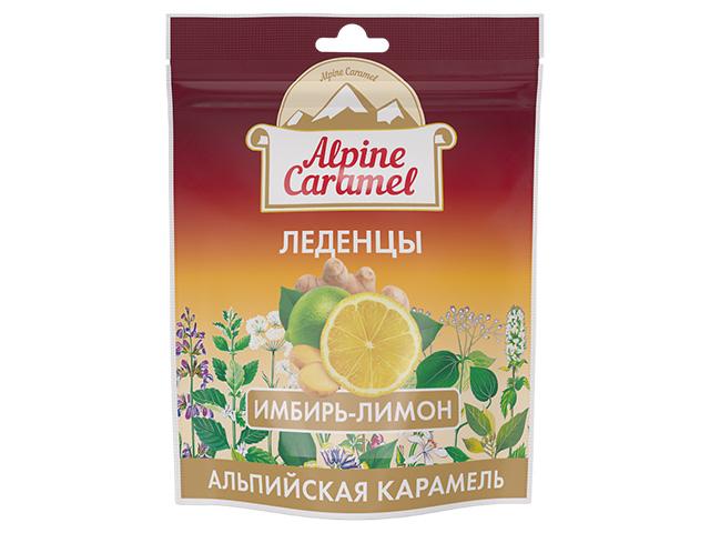 alpine caramel леденцы альпийская карамель имбирь-лимон 75г.
