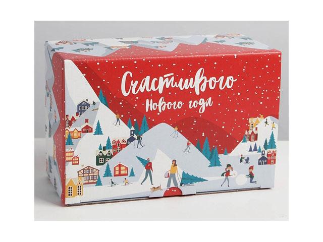 *коробка складная  "зимний город" ,22  х 15 х 10 см 6971402