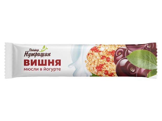 доктор нутришин батончик мюсли вишневый в йогуртовой глазури 30г.