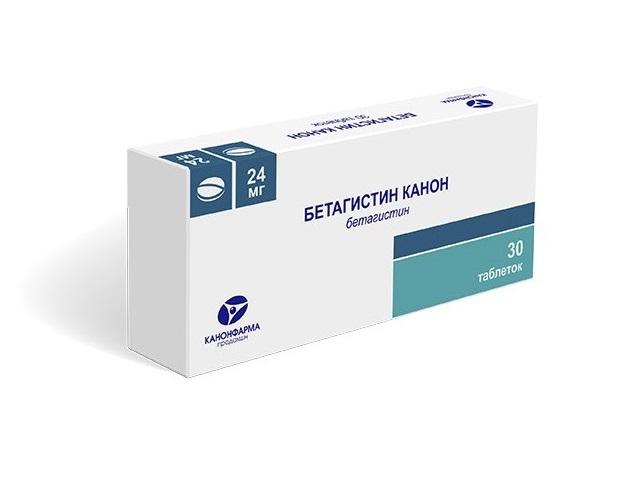 бетагистин 24мг. №30 таб. /канонфарма/ 4736