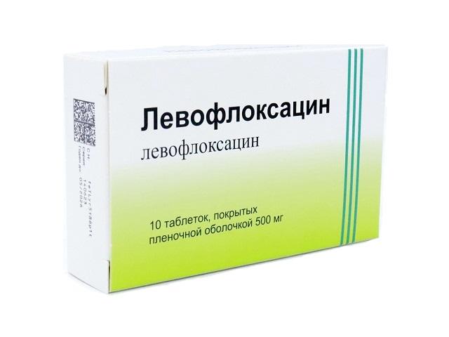 левофлоксацин 500мг. №10 таб. п/п/о 3542