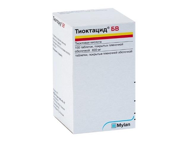 тиоктацид бв 600мг. №100 таб. п/о 0543