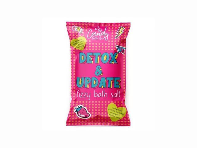 *лк шипучая соль для ванн "candy bath bar" detox&update 100г. 12033