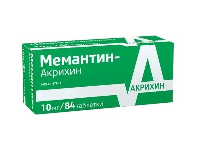 мемантин-акрихин 10мг. №84 таб. п/п/о