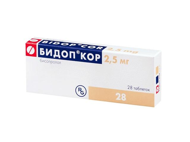 бидоп кор 2,5мг. №28 таб. п/о /гедеон рихтер/ 3270