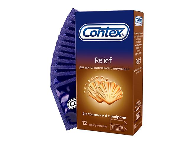 контекс презерватив relief рельефные №12 [contex]