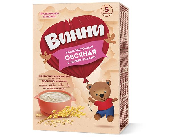 винни каша 200г. овсяная+пребиотики мол.