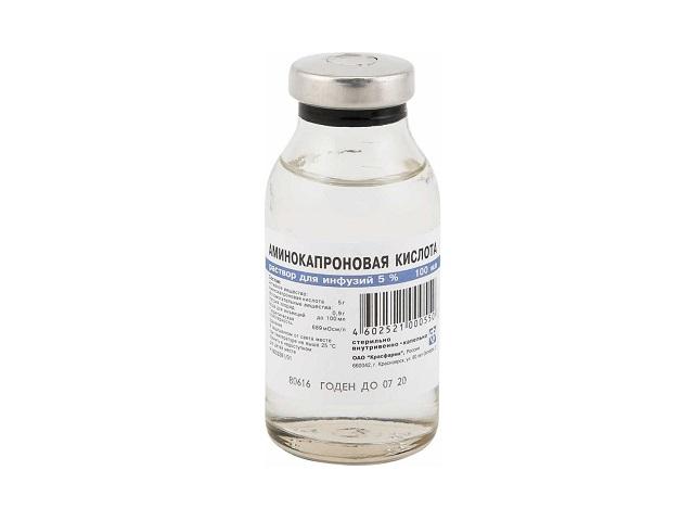 аминокапроновая к-та 5% 100мл. №1 р-р д/инф. фл. /красфарма/ 4557