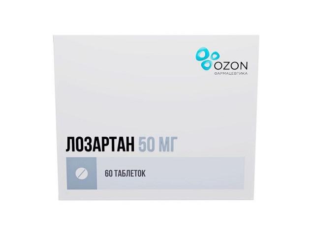 лозартан 50мг. №60 таб.п/п/о /озон/ 3940