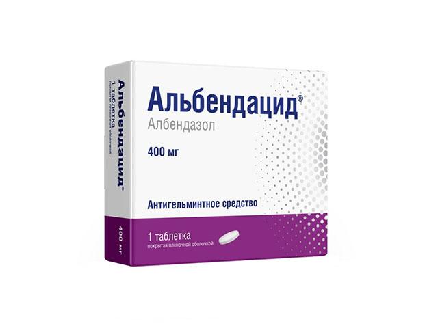 альбендацид таб.п/о/плен 400мг №1