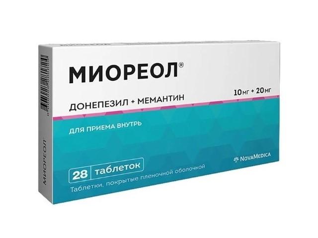 миореол 10мг+20мг №28 таб. п/п/о