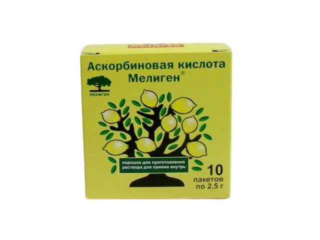 аскорбиновая кислота порошок 2,5г.№10 /мелиген/