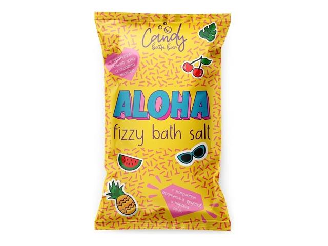 *лк шипучая соль для ванн "candy bath bar" aloha 100г. 12036