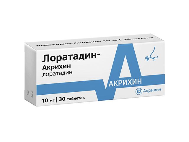 лоратадин-акрихин 10мг. №30 таб. /акрихин/