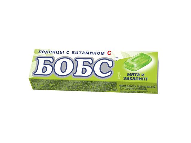 бобс леденцы от кашля мята+эвкалипт 35г.(№10)
