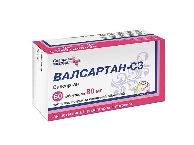 валсартан-сз 80мг. №60 таб. п.п/о /северная звезда/